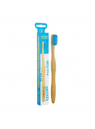 Bamboo toothbrush blue